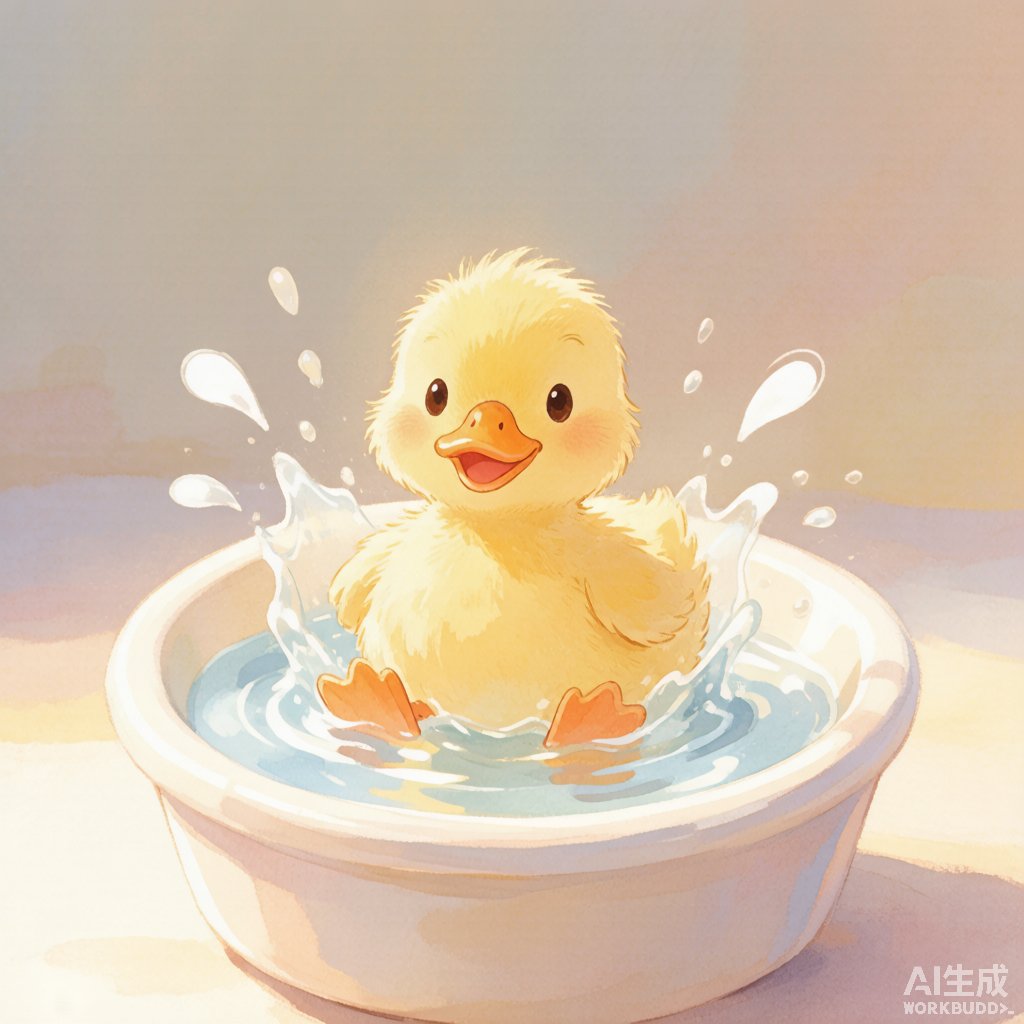 小鸭子嘎嘎洗澡
